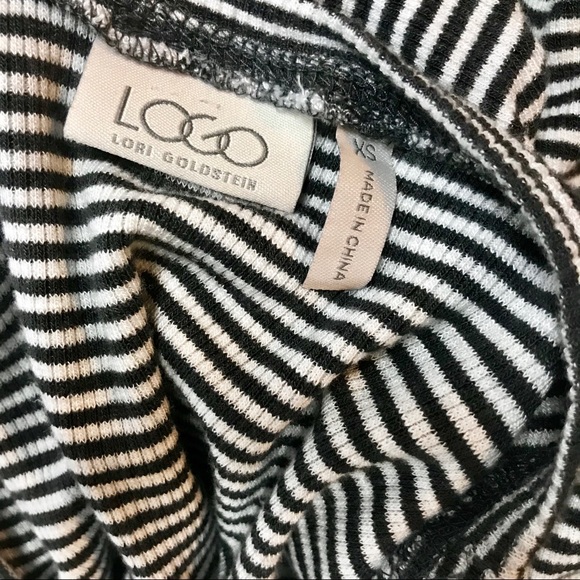 LOGO Lori Goldstein long sleeve striped topw/jewel - Picture 6 of 7